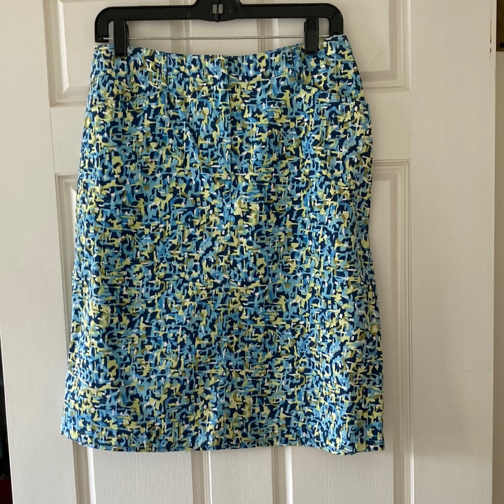 Women’s polished cotton Talbots print skirt